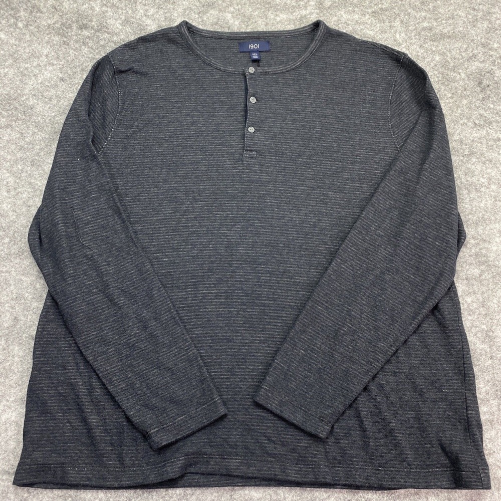 Henley Pullover Shirt Mens 3XL Grey Thermal‎ Comfort 1901 Nordstrom